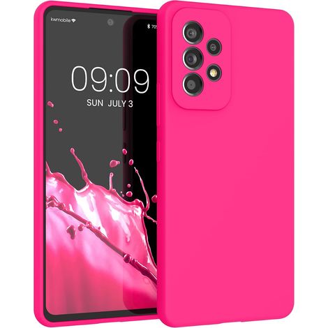 Housse Compatible avec Samsung Galaxy A53 5G Coque - Housse de téléphone Protection Souple en TPU Silicone - Rose Fluo (1/5)
