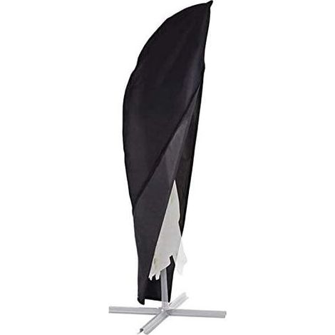 Housse de parasol imperméable, grande housse de parasol déporté robuste avec fermeture éclair 265 cm (50 x 70 x 40 cm) - Noir (1/5)