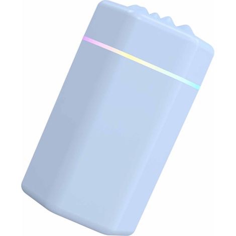 Kleiner, USB-betriebener Luftbefeuchter mit großem Fassungsvermögen, effizientem Nebel und leisem Betrieb. Tragbarer Tischluftbefeuchter für Reisen, Büro und Auto. Blau. (1/5)