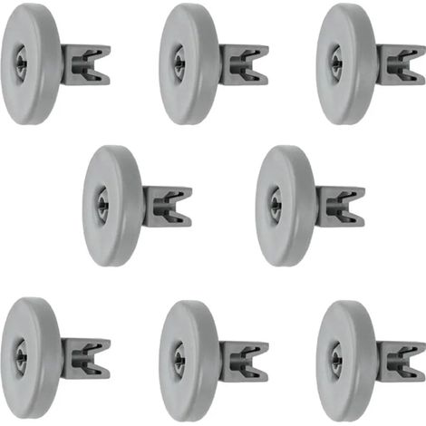 Geschirrspüler Unterkorb-Rollen: 8 Stück Korbrollen für die Spülmaschine - Ersatzteile geeignet für AEG, Privileg, Zanussi, Juno, Electrolux, Ikea etc. (1/5)