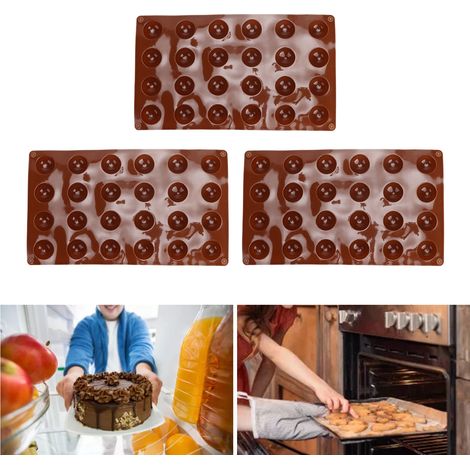 Moule silicone 24‑Hole Soft Semi Sphere baking mold pour chocolat gelée mousse (1/5)