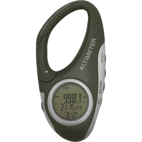 Baromètre, altimètre, thermomètre, prévisions météo, moniteur pour escalade, camping, sports de plein air, multifonction avec rétroéclairage (1/4)