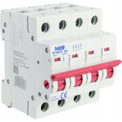 Interruttore di isolamento elektro-plast dl 4p 100A IP20 500V (1/2)