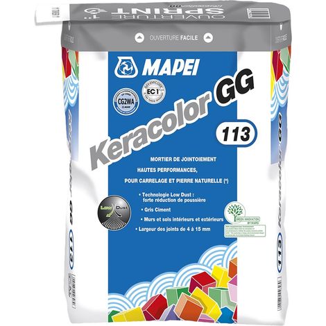 Mortier de jointoiement KERACOLOR GG - Coloris: 111 Gris Argent - sac de 25kg