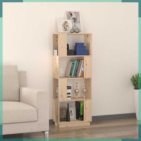814039 Bibliothèque/Séparateur de pièce 51x25x132 cm Pin solide (1/5)