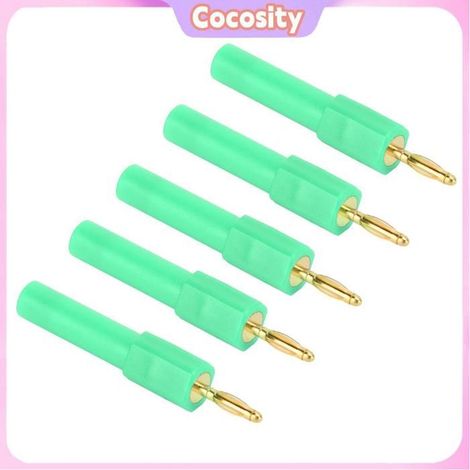 Cocosity une fiche banane mâle vers une fiche femelle Cocosity Convertir une fiche banane 5 pièces convertir fiche moto sonde Vert (1/5)