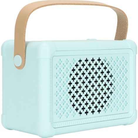 Enceinte Bluetooth rétro HiFi basses basse consommation d'énergie transmission rapide multifonction sans fil vintage bleue (1/5)