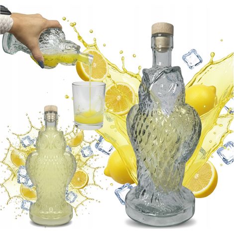 Glasflasche Eule 500ml Karaffe für Liköre Geschenk Likör Wein (1/5)