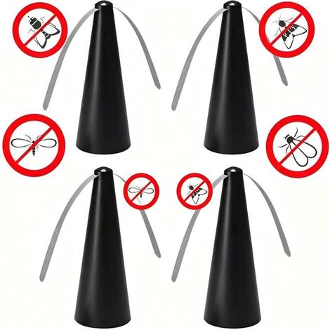 Anti mouche lot 4 ventilateurs répulsifs – Batterie ou USB – Sans chimie – Pour repas extérieur – Protège aliments (1/4)