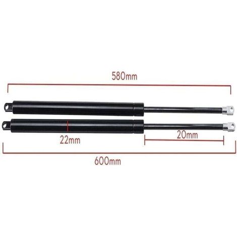 Vérins À gaz 2X Shock Car Lift Strut Support Bar Ressort À Gaz Lift Up Support Pneumatique Pour Lit Stockage Tige Hydraulique Amortisseur Universel 58cm 580mm 750N Ressorts à Gaz Hayon (1/4)