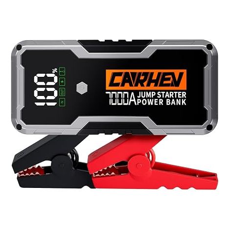 Car Battery Booster Car Battery Starter Motorcycle Battery Booster LED Light Car Jump Starter (1/5)