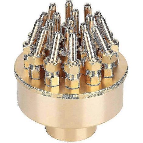 Buse de fontaine triple en laiton DN40 de 1,5 pouce - Tête G1-1/2, adaptée à une utilisation commerciale dans les étangs, les piscines, les bassins, etc. (1/5)