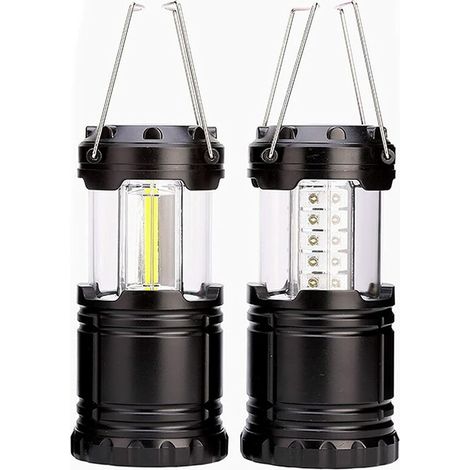 Lot de 2 lampes de secours pliables, lanternes portables d'extérieur, lampes de pêche étanches, lampes de camping, lampes à piles pour le camping (1/5)