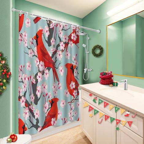 Rideau de douche 180x180 poids aux ourlets rideau étanche pour salle de bain avec douche à l’italienne (1/5)