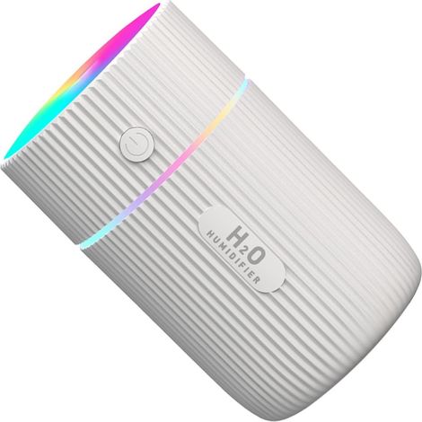 Mini Humidificateur D'air USB 220 Ml Lumière Nocturne, Diffuseur D'arômes Portable en Abs pour Bureau et Yoga, Réduit la Sécheresse Peau (1/3)