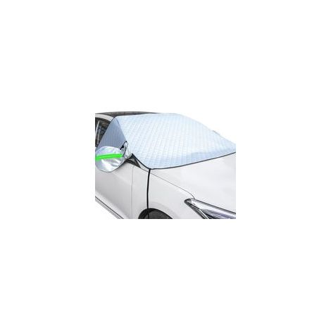 Couverture Pare-Brise Voiture, Bache Pare Brise Protection avec Housse de Rétroviseur Latéral, Repliable Universelle Protecteur de Pare-Brise Anti Givre, Neige, Glace et Soleil, 230 x 128cm (1/5)