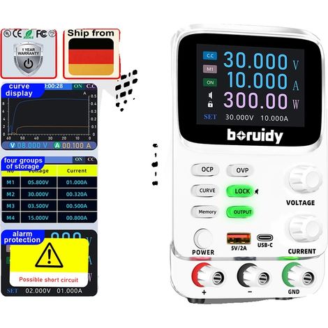 Fuente de alimentación, voltaje CC ajustable, pruebas de alta precisión, SPPS-K3010 30V10A (1/2)
