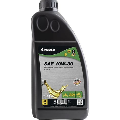 ARNOLD Huile moteur multigrade SAE 10W-30 pour les moteurs 4 temps des petites machines - 1,4 l