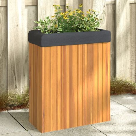 Jardinière 59x27,5x70 bois massif d'acacia (1/5)