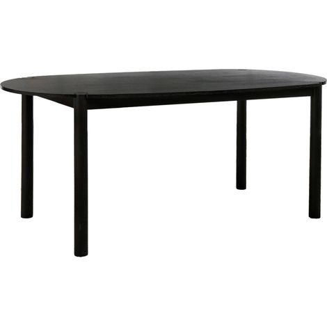 sweeek - Ovaler Esstisch 180 cm aus Heveaholz für 6 Personen