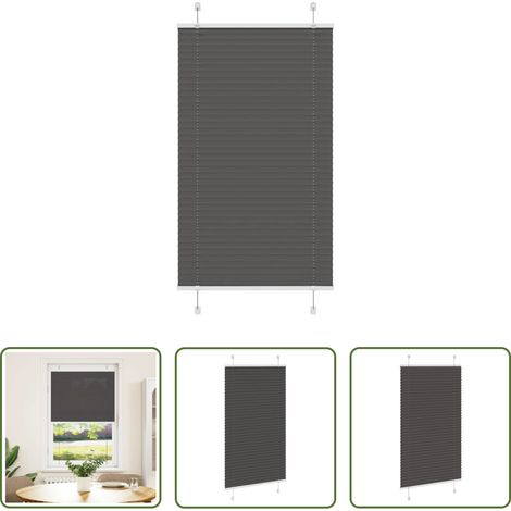 Sichtschutz - Plissee Schwarz 70x100 cm Stoffbreite 69,4 cm Polyester (1/5)