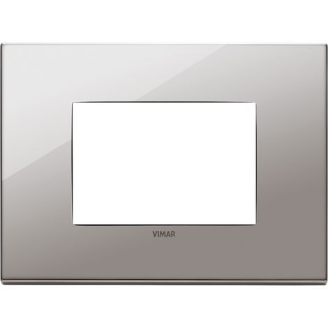 Placca 3M cromo nero Vimar  22653.83