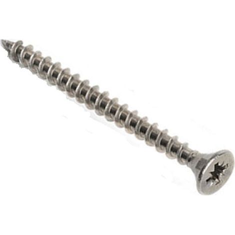 Chip Board Screw 5x30 mm Pozi head countersunk. T304 (A2) Stainless Steel