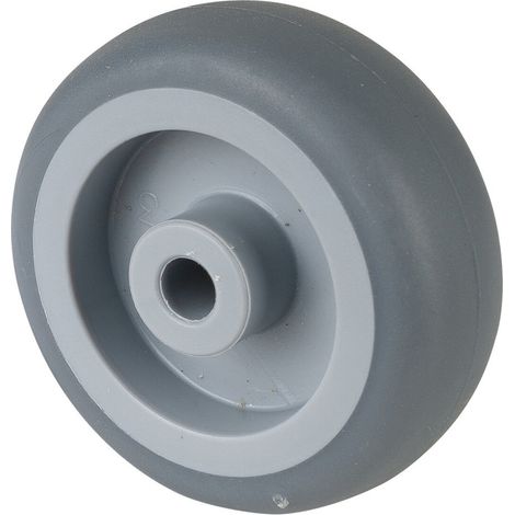 BS Rollen Gummirad, Durchmesser 50, A80 grau, Achs, Durchmesser 6 50kg (1/2)