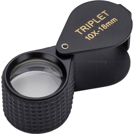 Loupe Bijoux - Loupe Lumière Achromatique 10x 18 mm - Pour Inspection Précise Bijouterie Horlogerie Timbres Pièces Numismatiques - Lot de 10