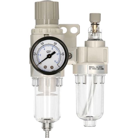 Filtre à air 1/4'' PT, régulateur de pression, séparateur eau/huile AFC2000, filtre pour compresseur d'outil pneumatique, système de séchage d'air, vidange manuelle (1/5)