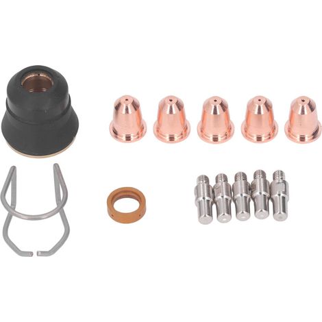 13 Pcs Plasma Cutter Torch S45 Accessory Kit Electrodes Nozzle Tips Spacer Guide Gas Diffuser Welding Equipment Consumables Parts for Welding Work. (1/5)