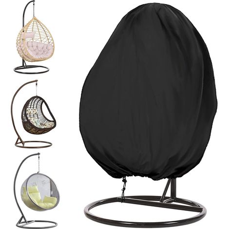 Housse de Fauteuil Suspendu de Jardin, Couverture de Chaise Suspendue Imperméable Housse de Protection Résistance au Vent Anti-UV Antipoussière pour œufs Chaise Mobilier Extérieur
