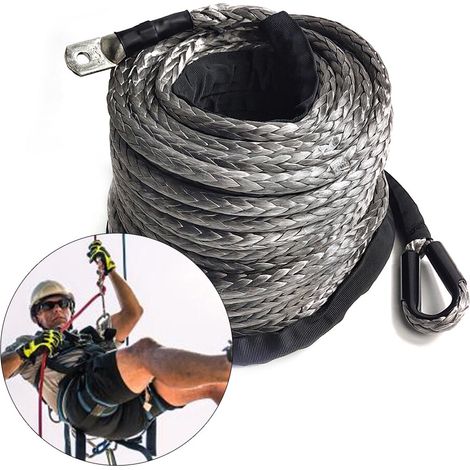 Cabrestante de cuerda 10.8T, cuerda de Dyneema sintética de plástico para silvicultura 10mm30m 23809lb DHL (1/4)