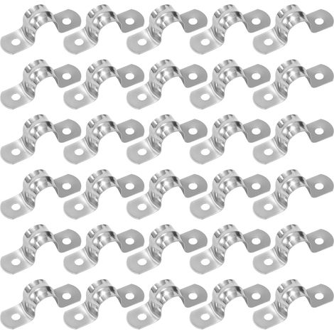 30 Pieces U-Shaped Hose Clamp 12 mm Stainless Steel Hose Clamp Clamp Ring Attachment (1/5)