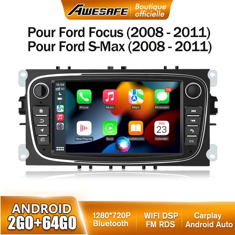 AWESAFE Autoradio Android 13 pour Ford Focus C-Max S-Max Mondeo Kuga Galaxy 2Go+64Go 7 '' Écran Tactile Carplay Android Auto (1/5)