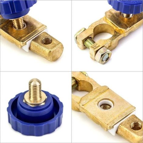 Coupe Circuit Batterie 12V Coupe Batterie Isolateur de Batterie, pour 12V 24V 36V Moto Voiture Camion Bateau Caravane (Blue) (1/4)