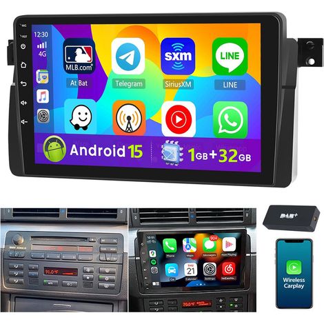 Autoradio DAB+ (en option) Android 15 Apple Carplay pour BMW Série 3 E46 M3 Rover 75 MGZT GPS NAVI RDS - 1+32G DAB+ (1/5)