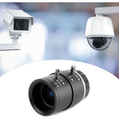 Objectif Zoom Manuel 2.8-12mm pour Caméras de Surveillance, HD 1080P, Grand Angle (1/4)