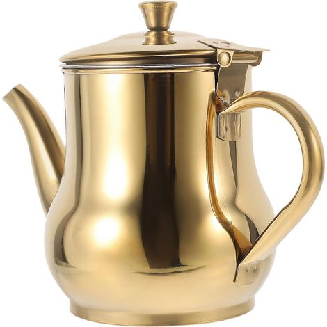 Bouteille de rangement de cuisine dorée, pot à huile en acier inoxydable avec filtre, lot de 3 (1/5)
