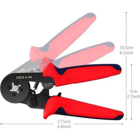 Pince À Sertir - 1200 Boîtes À Bornes Isolées - Pour Cosse Électrique - Ergonomique - ABS - 790 G (1/4)