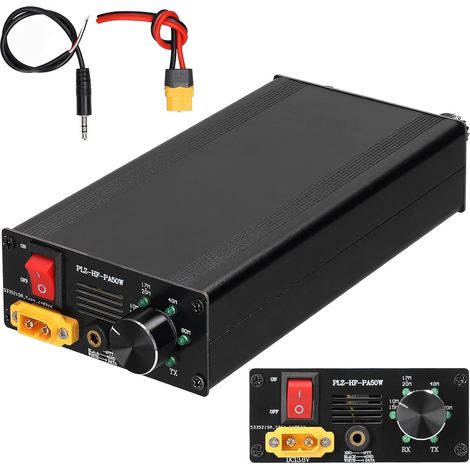 Amplificatore di potenza portatile a onde corte da 50 W con filtro passa-basso a 4 velocità e commutazione automatica di trasmissione e ricezione, compatibile con molteplici protocolli. (1/5)