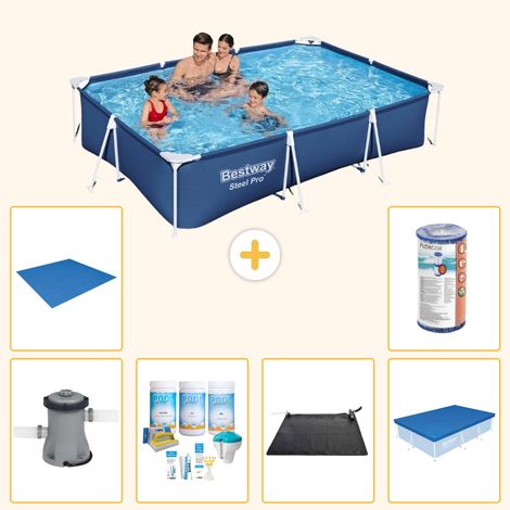 Bestway Bestway Steel Pro Rectangulaire - 300x201x66 cm - 7-pièces  S21562 (1/3)