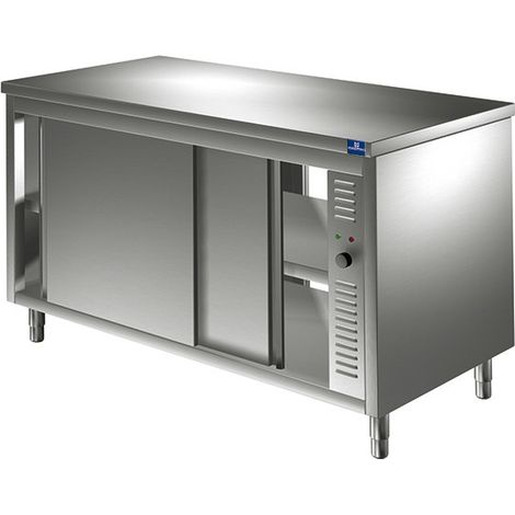 Meuble Chauffant Traversant Inox - Portes Coulissantes - Gamme 700 - Virtus