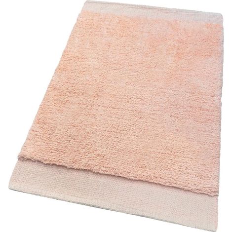 Tappeto Scendiletto Camera Doccia Bagno Morbido Puro Cotone Assorbente Antiscivolo Rosa - 60x120 Cm