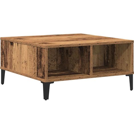 Maison Exclusive - Mesa de Café Madera envejecida 60 x 60 x 30 cm