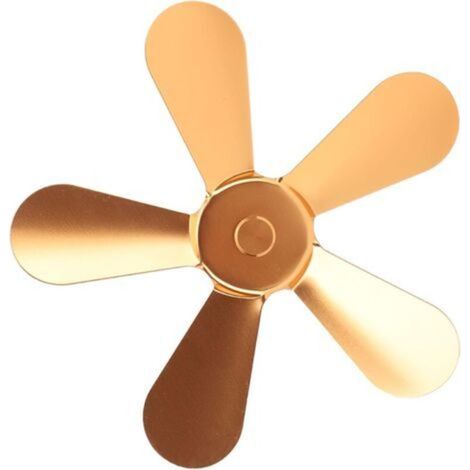 Pales de ventilateur pour four, 5 pales, alliage d'aluminium, améliore la circulation de l'air chaud, large compatibilité, installation facile pour cheminée (or) (1/4)