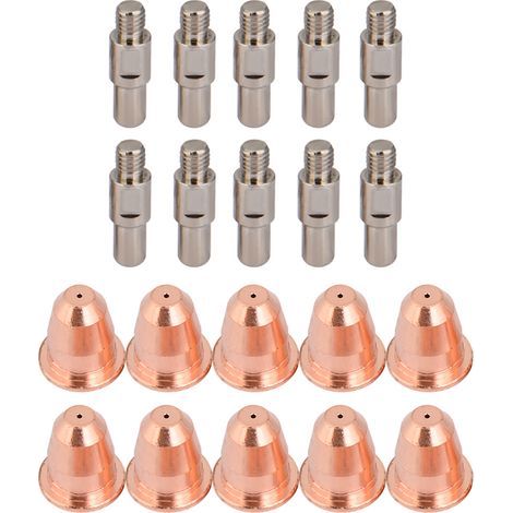 10 Stück PR0110 Elektrode und 10 Stück PD0116-08 Düse für S25 S45 Plasmaschneidbrenner (1/5)