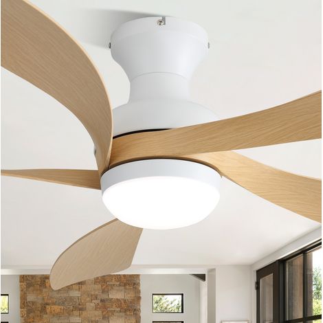 Ventilador de techo 132 cm con luz LED regulable, mando a distancia, 6 velocidades, motor DC silencioso, flujo reversible (1/5)