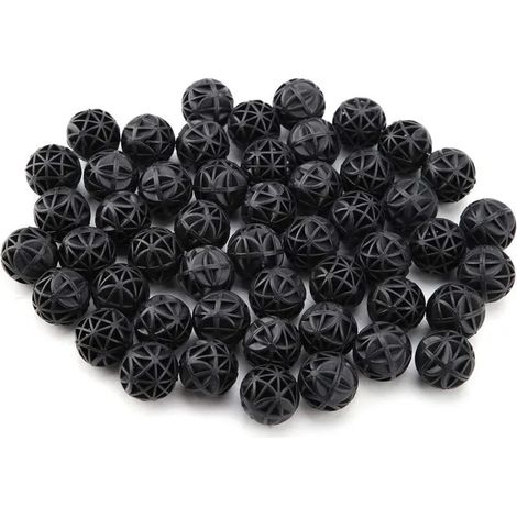 50 Pcs Bio Filtre Poreux Biochemical Ball Filter Media Filtre À Eau Matériau avec Coton pour Fish Tank Pond Aquarium Cascade Fontaine(36mm) (1/5)