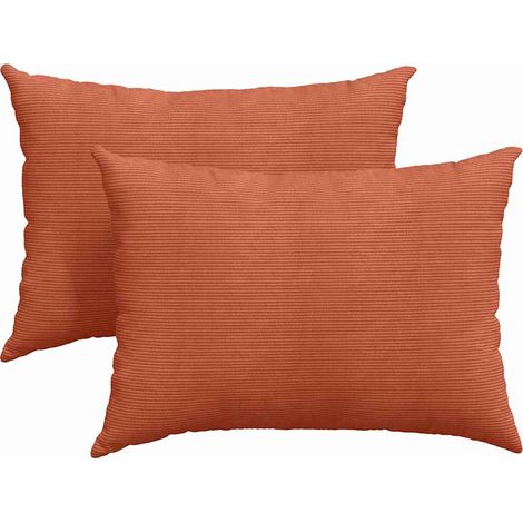 Maison Exclusive - Cojines de sofá 2 pcs Rojo Naranja 70 x 50 cm